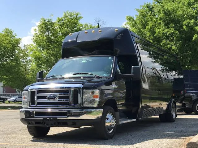 Black executive shuttle bus rental in the San Francisco Bay Area