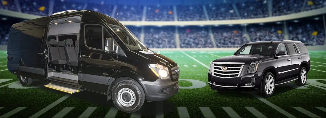 Sprinter van and SUV for game day transportation to Bay Area stadiums