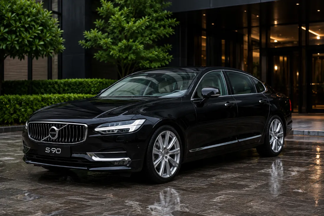 Luxury black sedan for black car service in the Bay Area