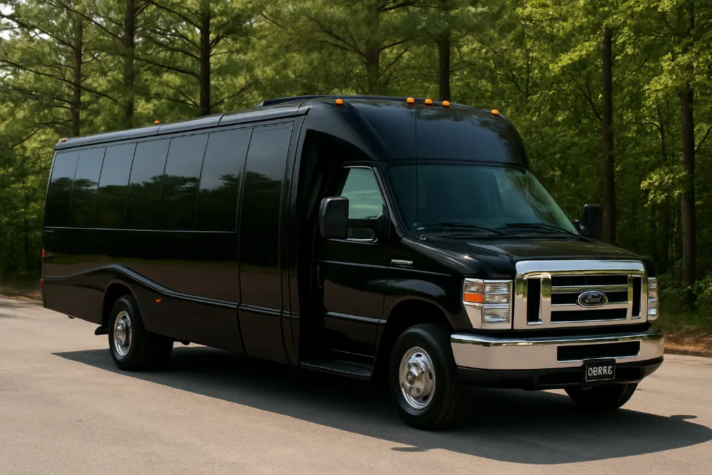 Black mini coach rental for groups in the San Francisco Bay Area